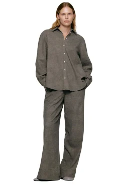 Julie Josephine Sophie Wool Blend Shirt Skjorte Gråbrun