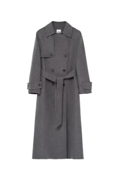 Julie Josephine Thale Wool Trenchcoat Jakke Mørkegrå