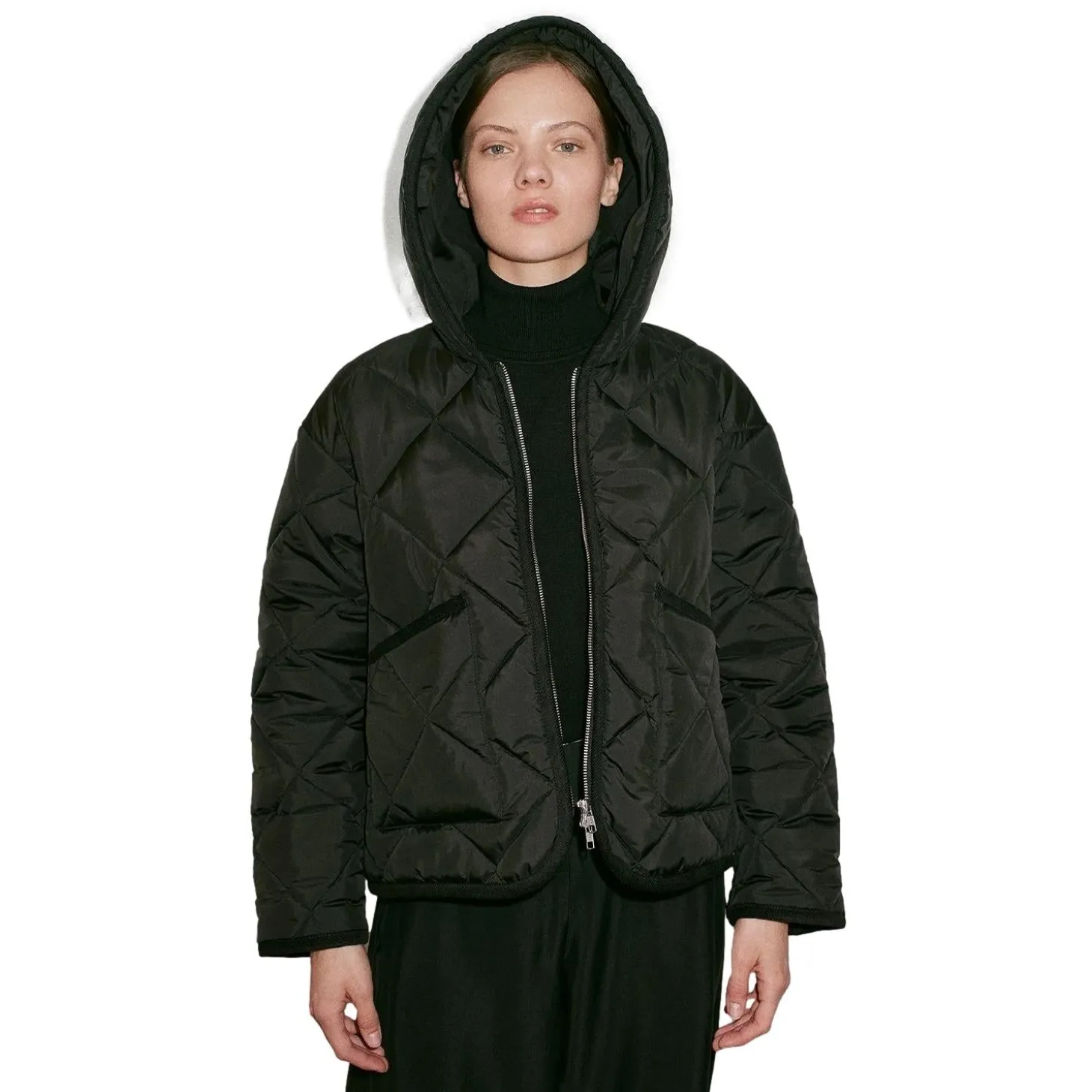 Lavenham Big Quilt Zipped Craydon Womens Jakke Sort