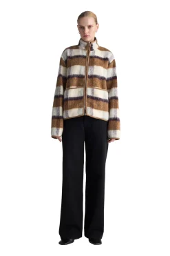 Livid Barkle Yellow Check Genser Gul