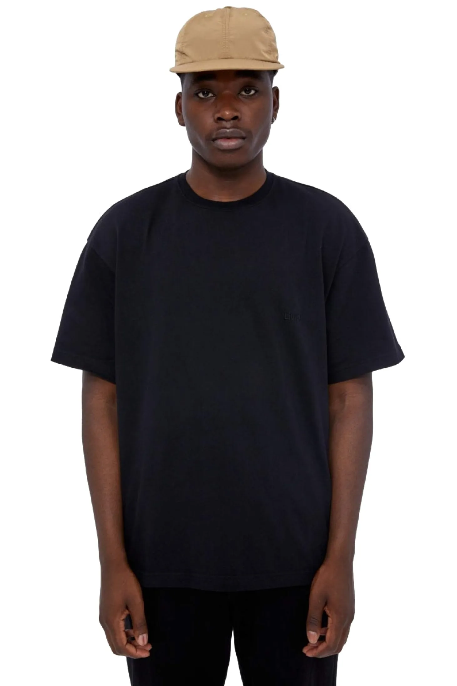 Livid Nelson Organic Black T-shirt Sort