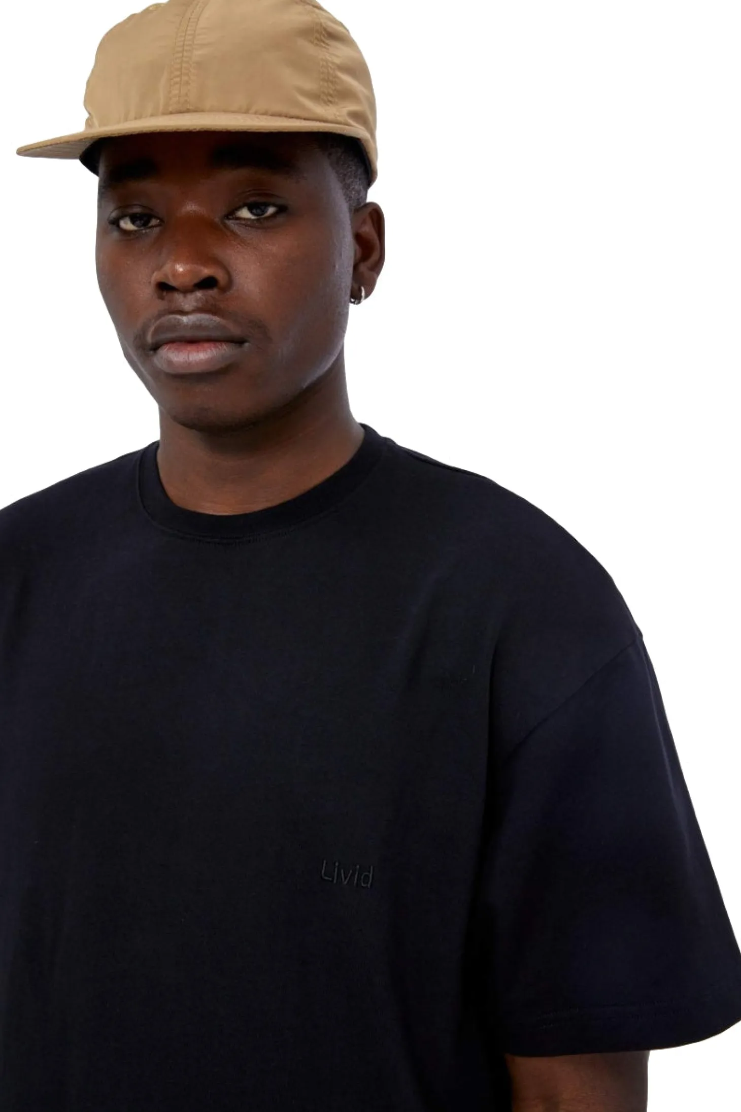 Livid Nelson Organic Black T-shirt Sort