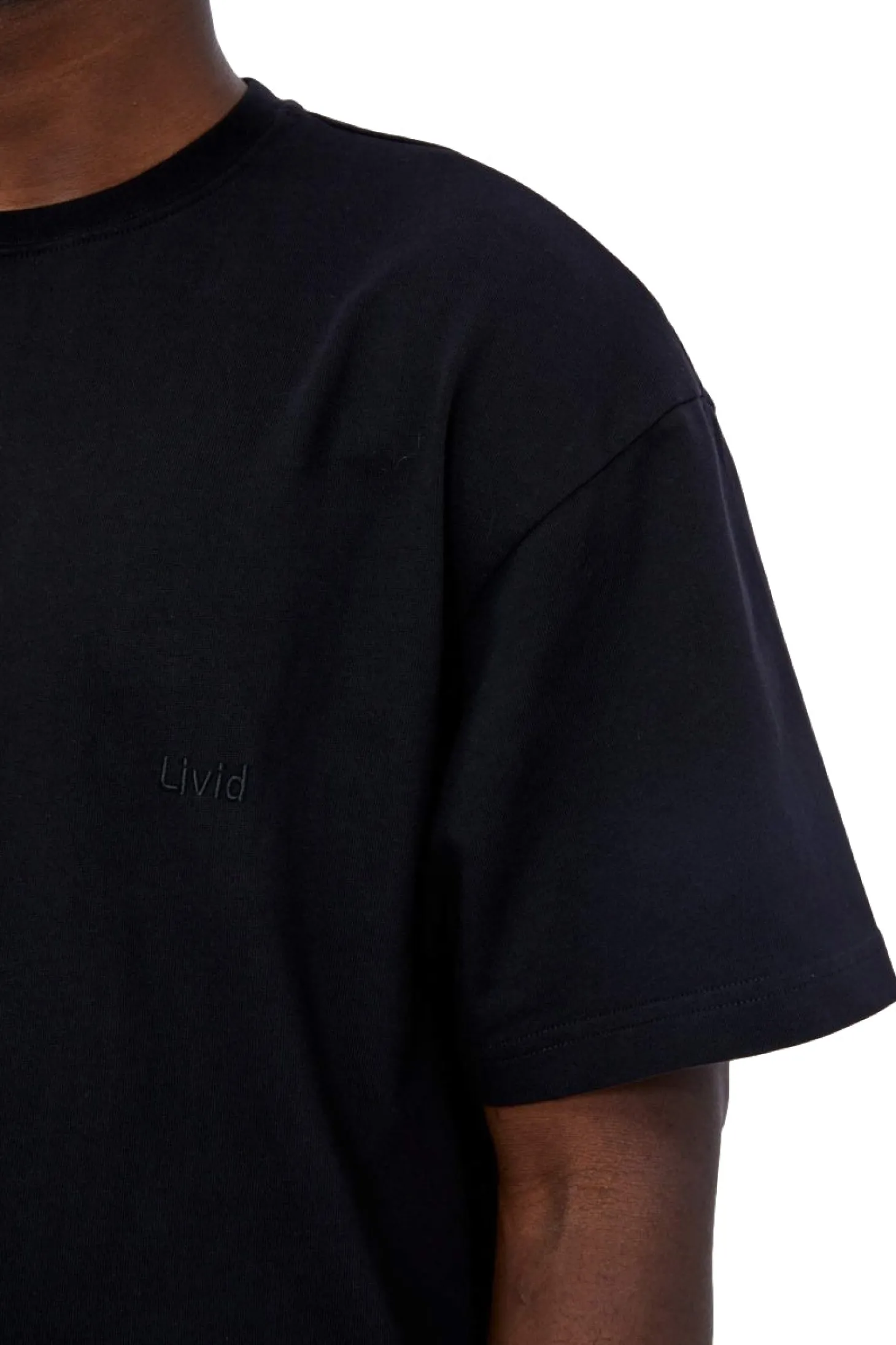 Livid Nelson Organic Black T-shirt Sort