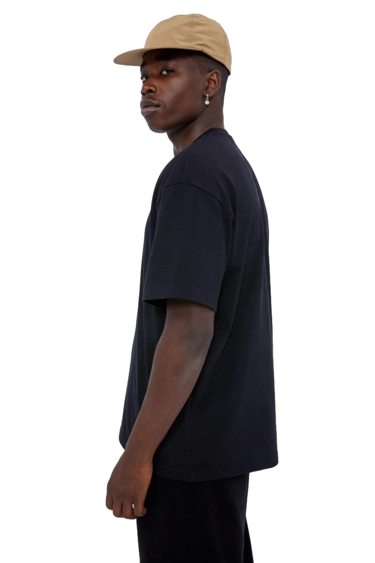 Livid Nelson Organic Black T-shirt Sort