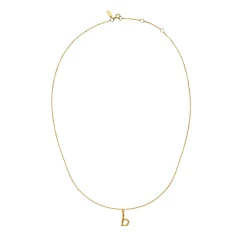 Maanesten B Alphabet Smykke Gull