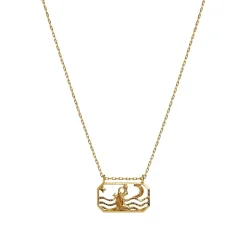 Maanesten Zodiac Aquarius Necklace Vannmann Smykke Gull