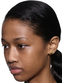 Maria Black Coil Whirl Stud Left Gold Øredobber Gull