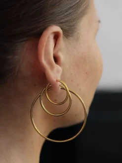 Maria Black Senorita 35 hoop Øredobber Gull