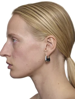 Maria Black Tote Earrings Medium Pair Øredobber Sølv