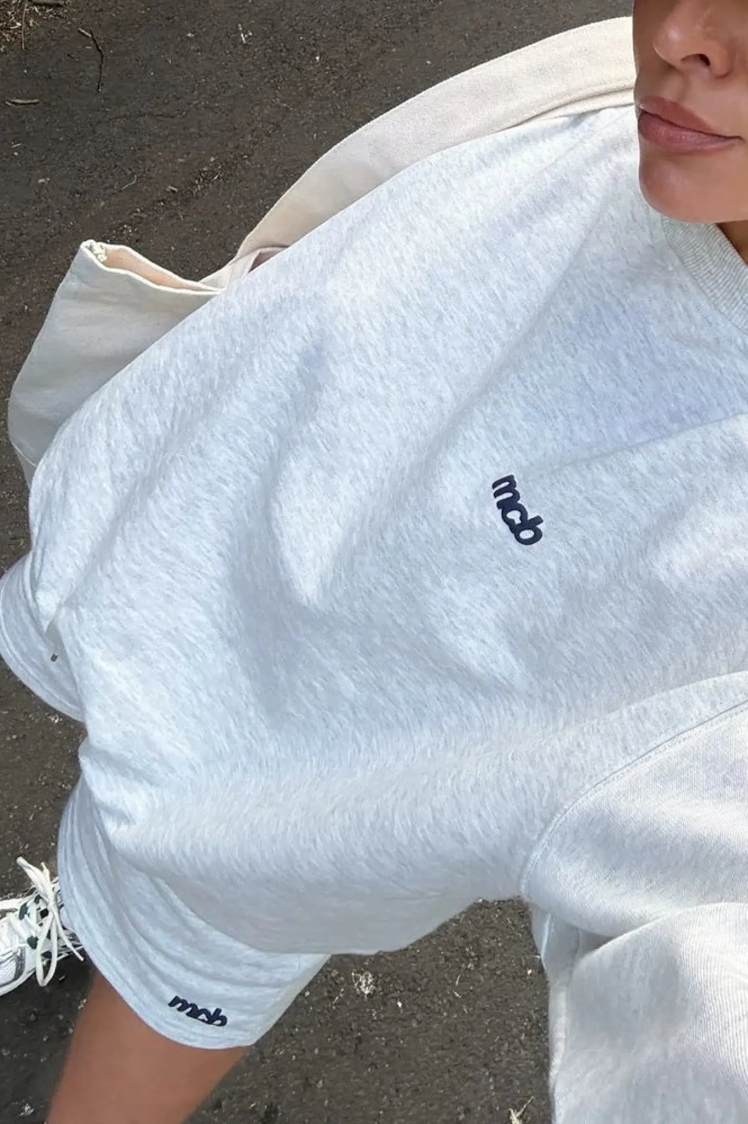 MCB Sportswear Signature Crew Genser Lysegrå