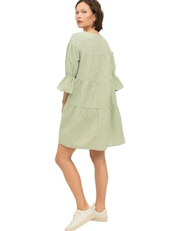 Once Untold Indiana Dress Kjole Hvit Og Grønn