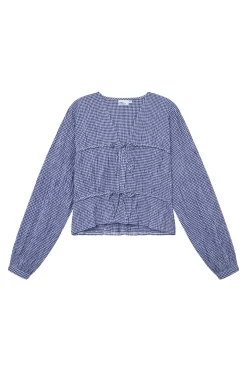 Once Untold Indiana String Blouse Skjorte Navy