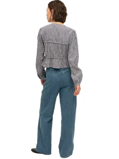 Once Untold Indiana String Blouse Skjorte Navy