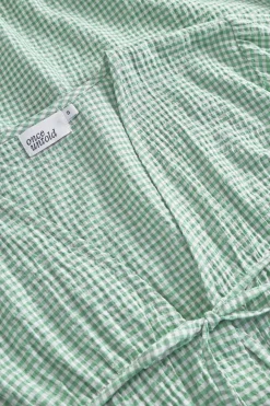 Once Untold Indiana String Blouse Skjorte Hvit Og Grønn