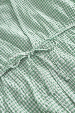 Once Untold Indiana String Blouse Skjorte Hvit Og Grønn