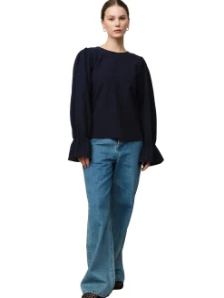 Once Untold Mercer Blouse Skjorte Marine