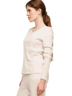 Once Untold Sophie button sweater Genser Lyserosa