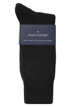 Panos Emporio 3 PK Carl Casual Flat Knit Sokker Sort
