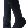 Panos Emporio 2PK Calle Premium Mercerized Wool Rib Sokker Mørkeblå