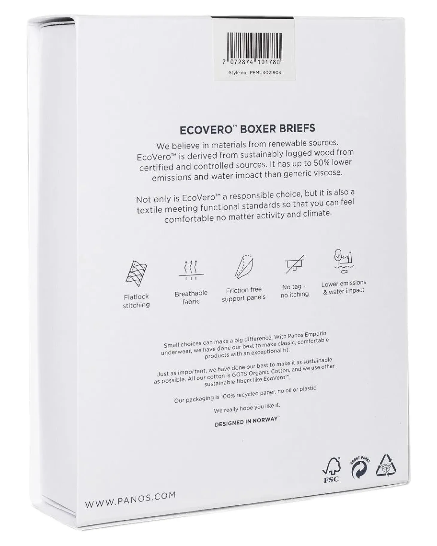 Panos Emporio 2pk EcoVero Pouch Boxer Boxershorts Mørkeblå