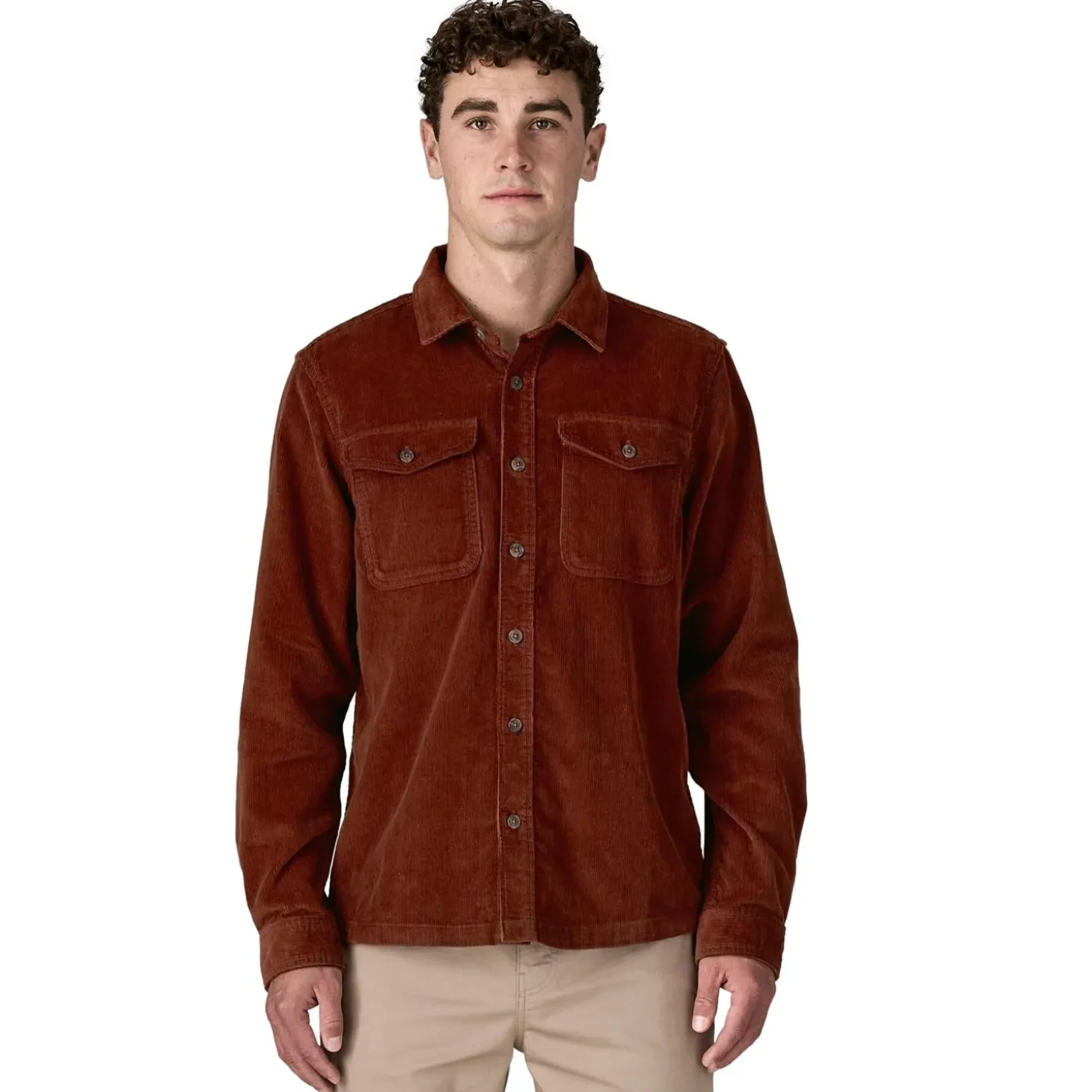 Patagonia M Corduroy Shirt Skjorte Rødbrun