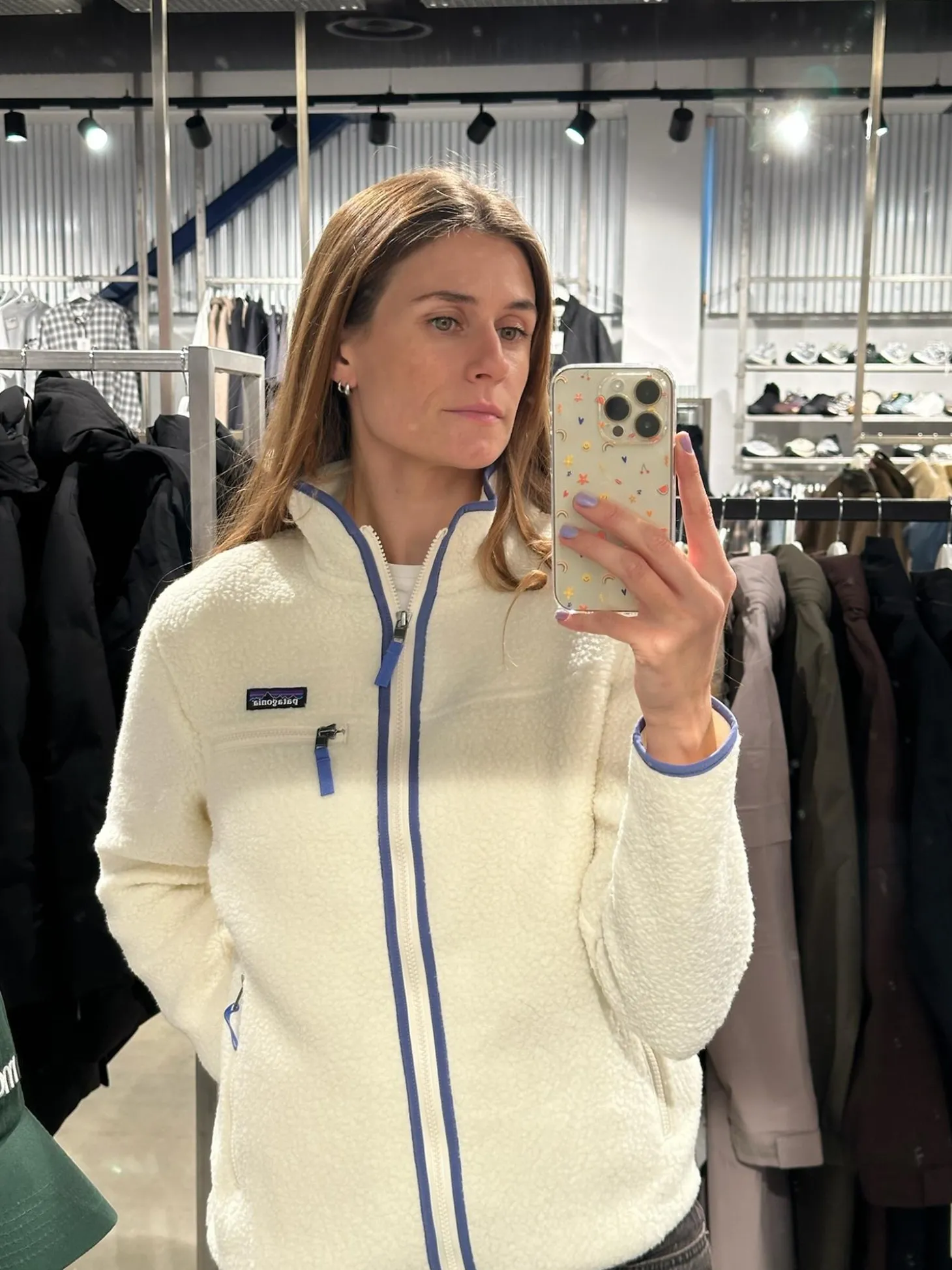 Patagonia W Retro Pile Jkt Natural Jakke Off-White