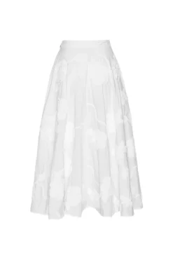 ROTATE Flower Maxi Skirt Skjørt Hvit