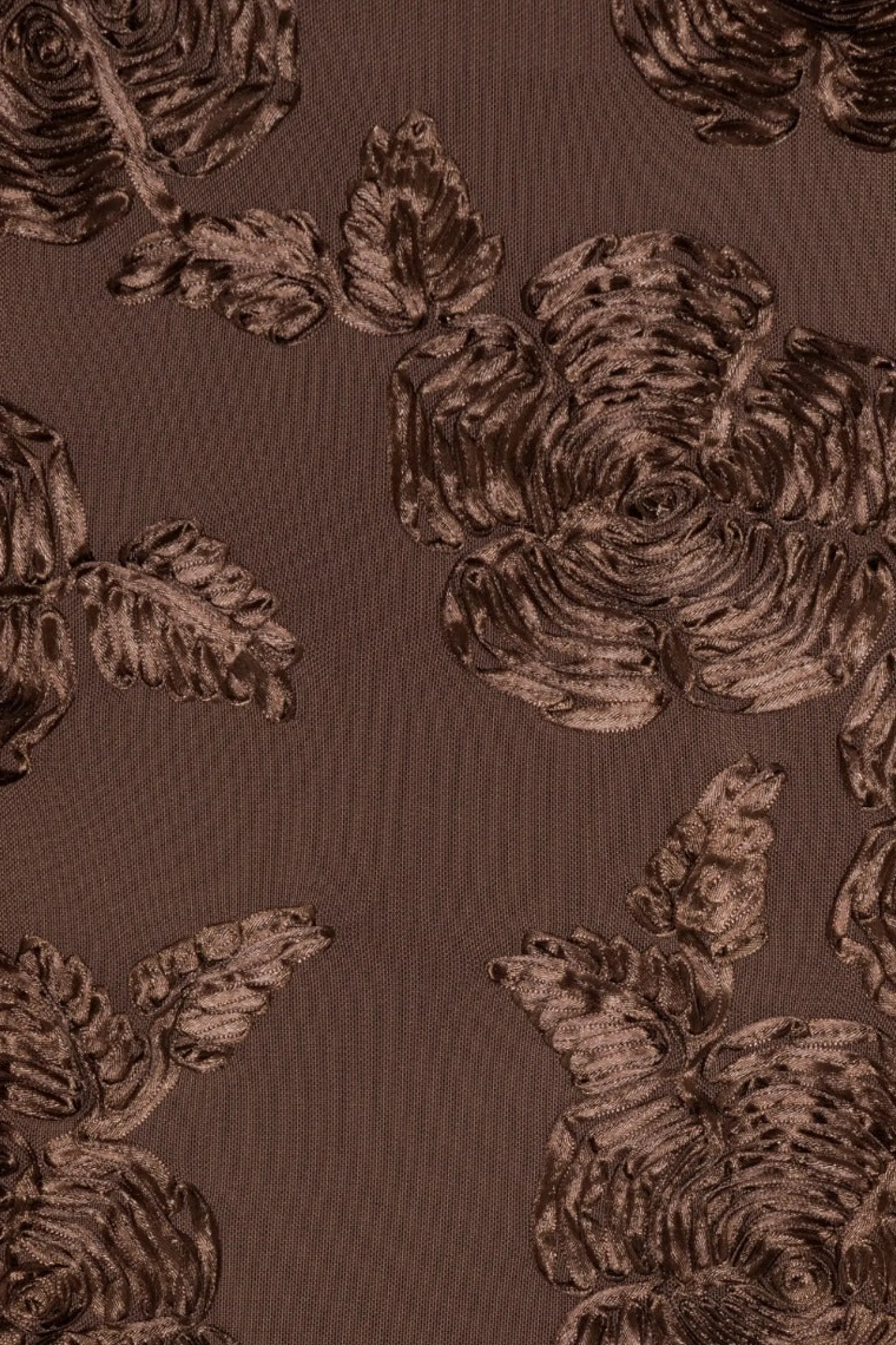 ROTATE Flower Mesh Maxi Dress Kjole Brun