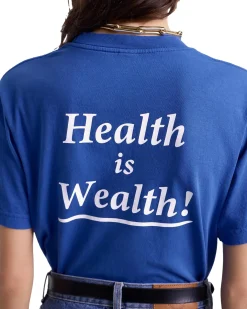 Sporty & Rich Health is Wealth T-Shirt T-shirt Blå
