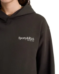 Sporty & Rich HWCNY Hoodie Hettegenser Vasket Sort
