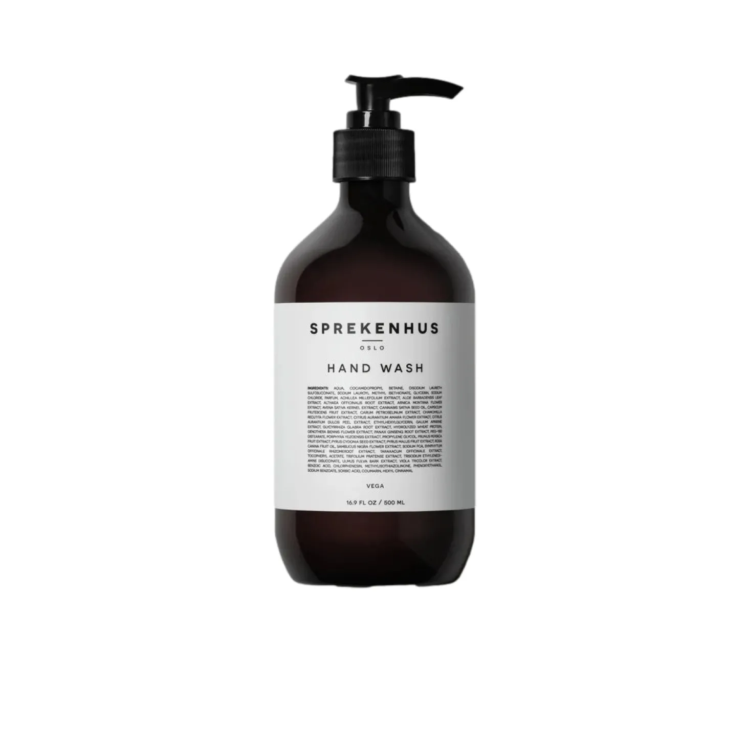 Sprekenhus Hand Wash 500ml - Vega Håndsåpe Gjennomsiktig