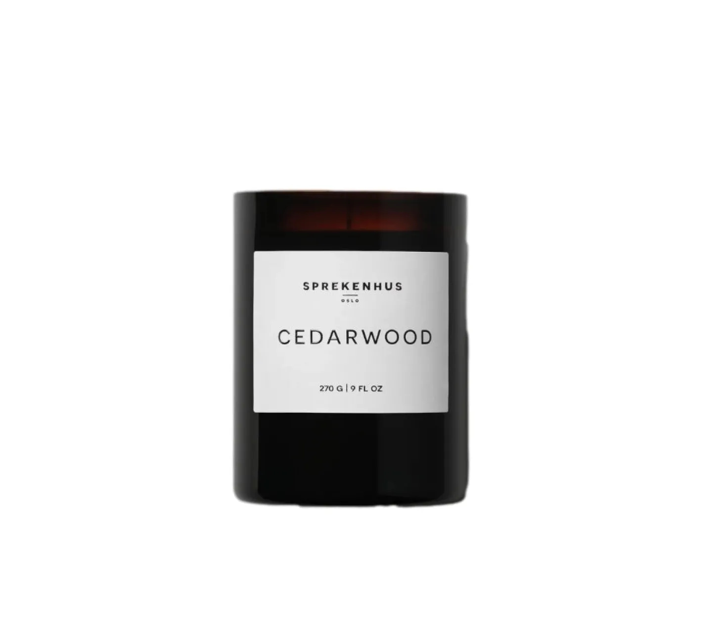 Sprekenhus Scented Candle 270g - Cedarwood Duftlys Hvit