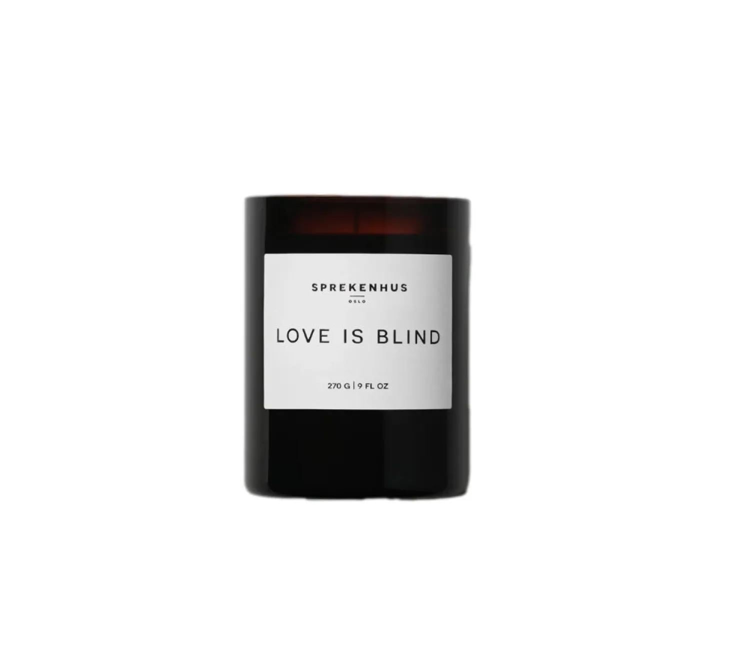 Sprekenhus Scented Candle 270g - Love is Blind Duftlys Gjennomsiktig