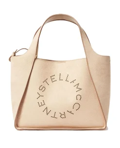 Stella McCartney Logo Crossbody Suede Tote Bag Veske Beige