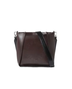 Stella McCartney Logo Crossbody Bag Brushed Veske Mørkebrun