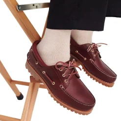 Timberland Authentic 3-Eye Lug Boat Shoe Burgundy Sko Burgunder
