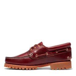 Timberland Authentic 3-Eye Lug Boat Shoe Burgundy Sko Burgunder