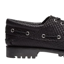 Timberland Authentic 3-Eye Lug Boat Shoe Sko Sort Mønster