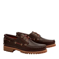 Timberland Authentic 3-Eye Lug Boat Shoe Brown Sko Mørkebrun