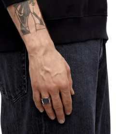 Tom Wood Cushion Blue Hawk Eye Ring Sølv