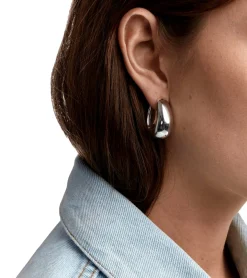 Tom Wood Ice Hoop Large Øredobber Sølv