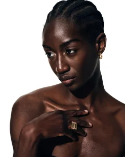 Tom Wood Nova Hoops Small Gold Øredobber Gull