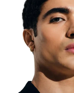 Tom Wood Nova Hoops Small Gold Øredobber Gull