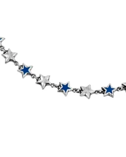 TwoJeys Blue Enameled Stars Necklace Smykke Sølv / Blå