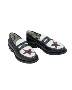 TwoJeys Wild Horse Penny Loafer Sko Hvit Og Sort