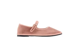 Yori Jomo Mary Jane Flats Velluto Sko Rosa