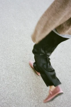 Yori Jomo Mary Jane Flats Velluto Sko Rosa